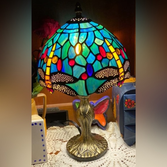 Tiffany Style Dragonfly Lamp NWT - Picture 6 of 7